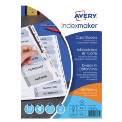 Avery L7455-5 - 1810061 Index Maker opdelere (Udsalg få stk)