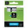 DYMO 45013 D1 Tape 12mm x 7m sort på hvid