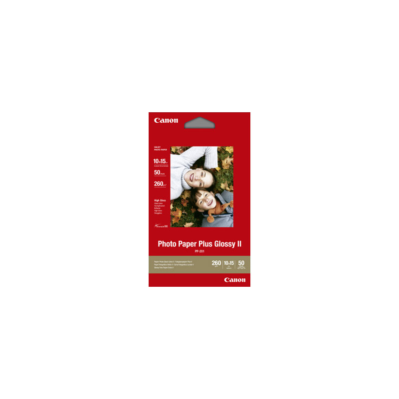 Canon 10x15 PP-201 Glossy Plus Fotopapir 50ark (260g)