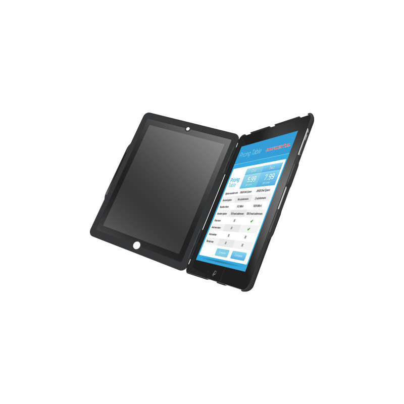 Privacy cover med støtte til iPad2 Sort