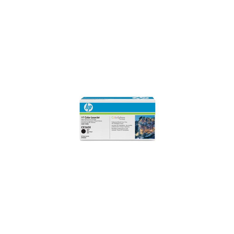 Tonerpatron HP Toner CE260X sort Høj Kapacitet