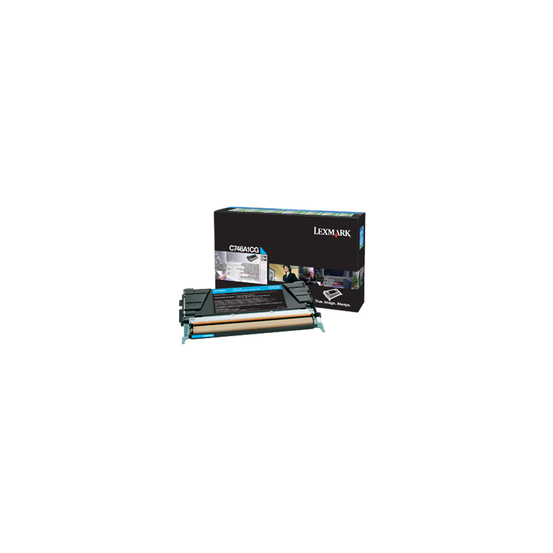 Tonerpatron C746A1CG Cyan C746