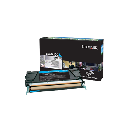 Tonerpatron C746A1CG Cyan C746