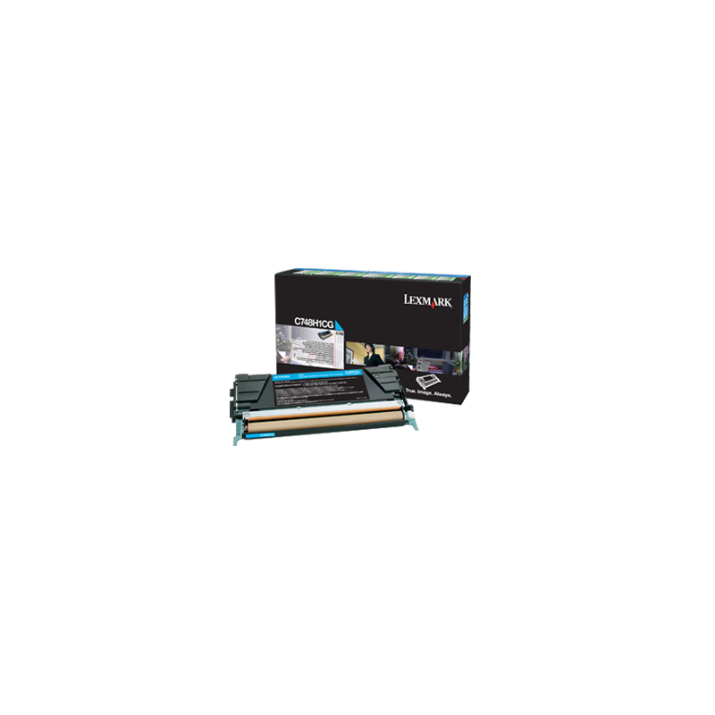 Tonerpatron C748H1CG Cyan C748