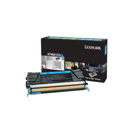 Tonerpatron X746A1CG Cyan X746
