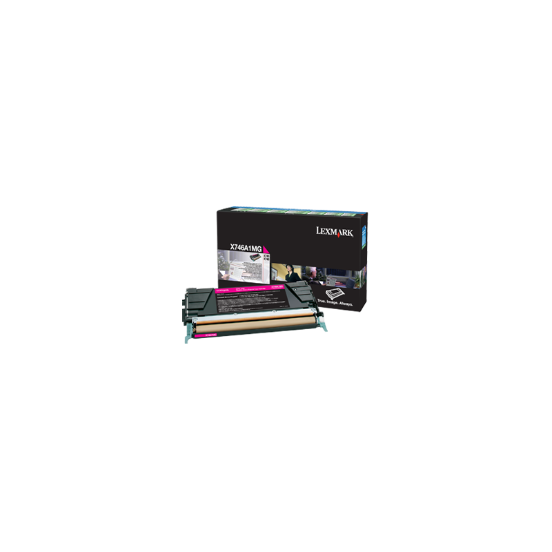 Tonerpatron X746A1MG Magenta X746