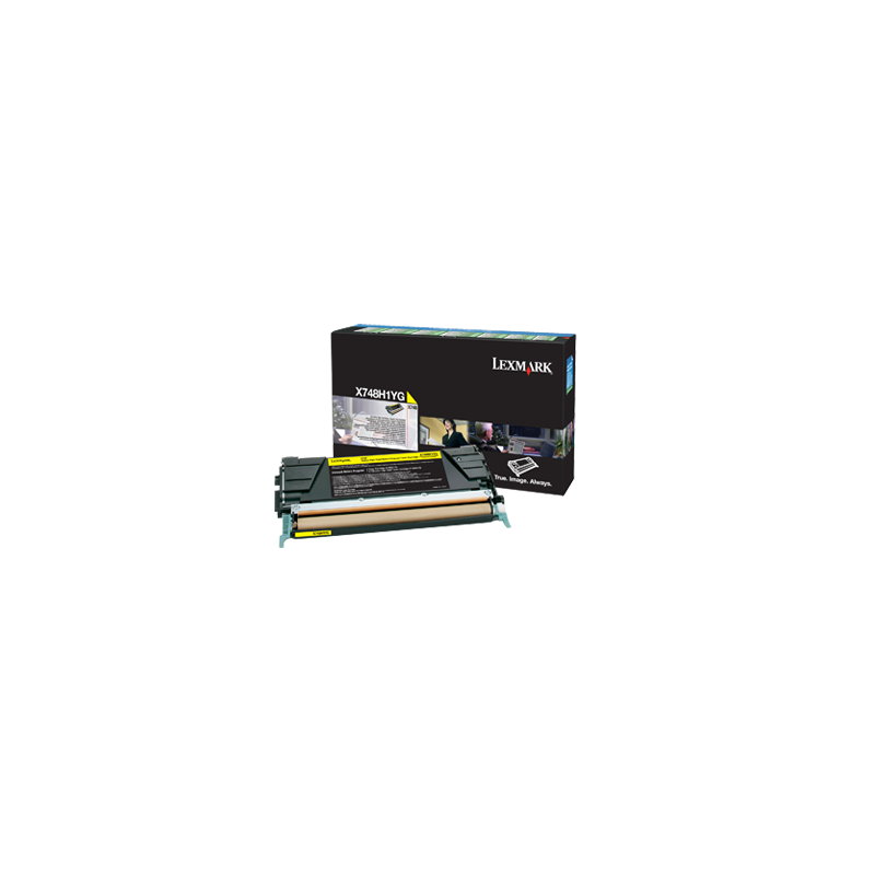 Tonerpatron X748H1YG Gul X748