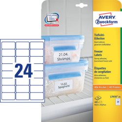 Avery L7970-25 Fryser labels -50oC til +70oC