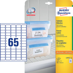 Avery L7971-25 Fryser labels -50oC to +70oC
