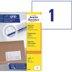 Avery 6135 Pacsoft etiketter på A5 ark