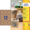 Avery L7106-25 runde brun natur produkt etiketter