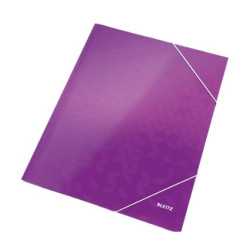 Mappe 3-klap Leitz WOW pap A4 lilla
