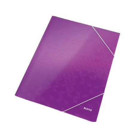Mappe 3-klap Leitz WOW pap A4 lilla