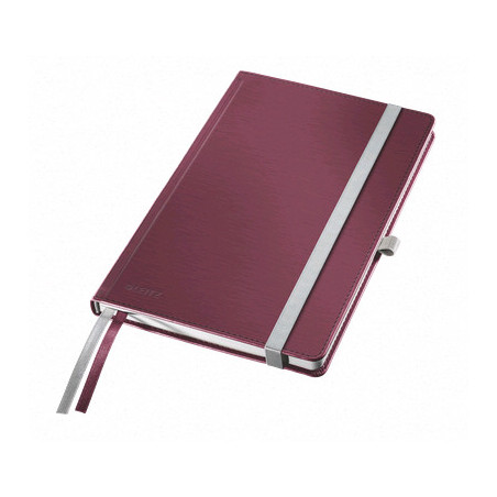Notesblok A5 Hardcover linjeret 80ark rød