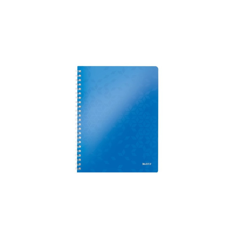 Notesbog WOW PP A4 linieret 80ark m-hul blå Notesbog WOW PP A4 linieret 80ark m-hul blå