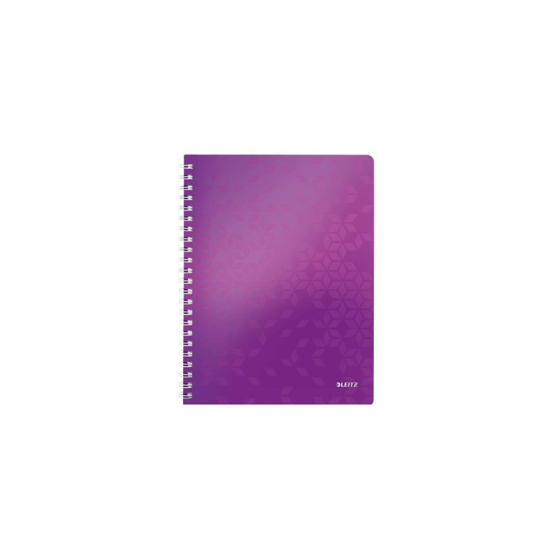 Notesbog WOW PP A4 linieret 80ark m-hul lilla Notesbog WOW PP A4 linieret 80ark m-hul lilla