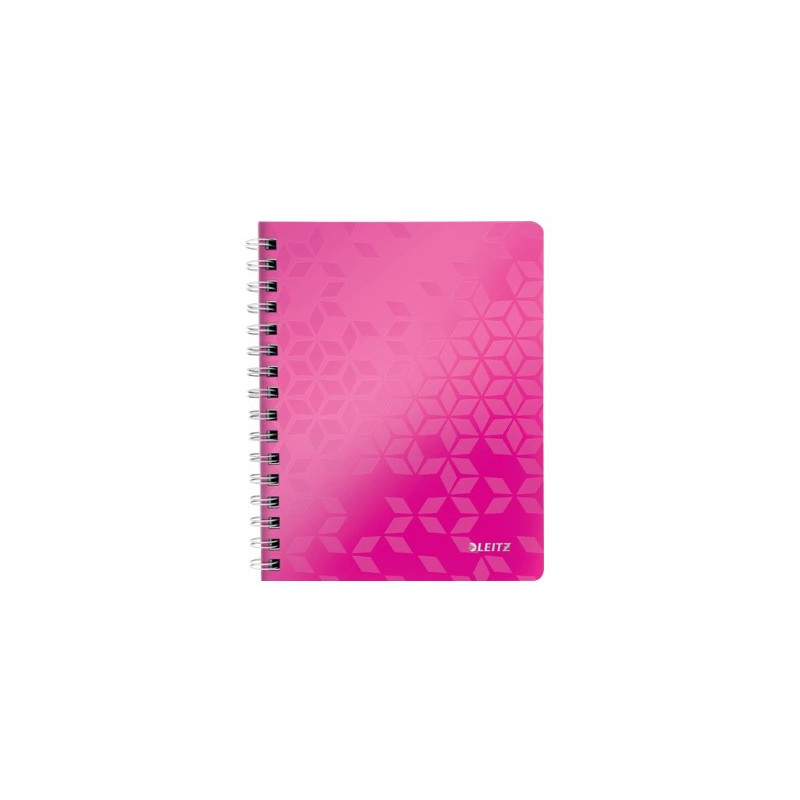 Notesbog WOW PP A5 linieret 80ark m-hul pink Notesbog WOW PP A5 linieret 80ark m-hul pink