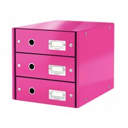 Skuffekabinet Click&Store 3 skuffer WOW pink