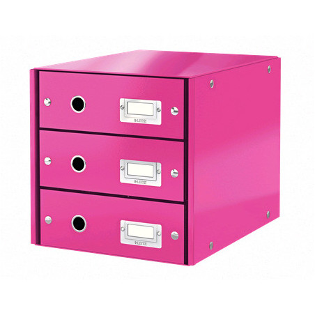 Skuffekabinet Click&Store 3 skuffer WOW pink