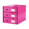 Skuffekabinet Click&Store 3 skuffer WOW pink
