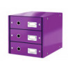 Skuffekabinet Click&Store 3 skuffer WOW lilla