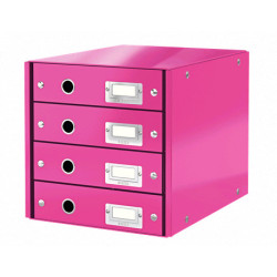 Skuffekabinet Click&Store 4 skuffer WOW pink