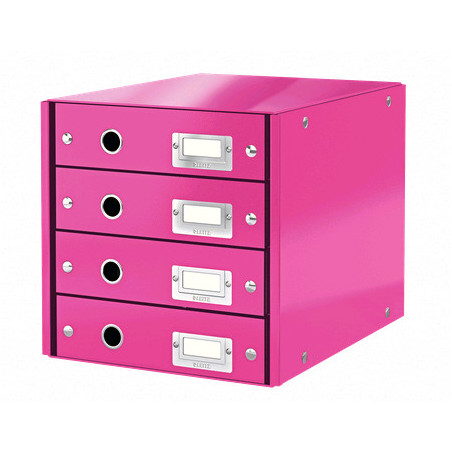 Skuffekabinet Click&Store 4 skuffer WOW pink