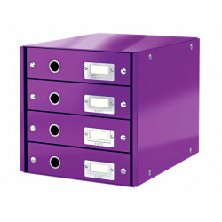 Skuffekabinet Click&Store 4 skuffer WOW lilla