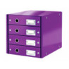 Skuffekabinet Click&Store 4 skuffer WOW lilla