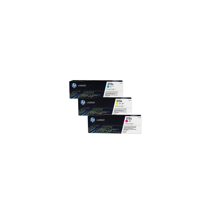 Tonerpatron HP 312A CYM multipack