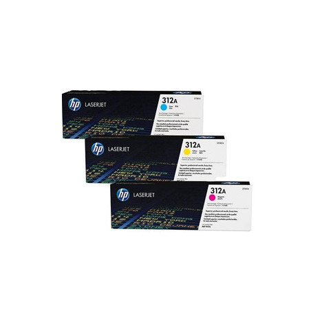 Tonerpatron HP 312A CYM multipack