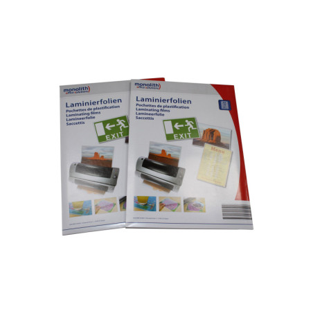 Lamineringslomme 25stk A4 80my MONOLITH 480003