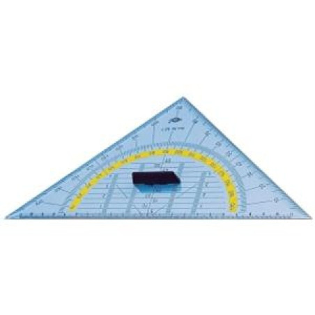 Geometritrekant 25cm. Klar plast varenr. 527