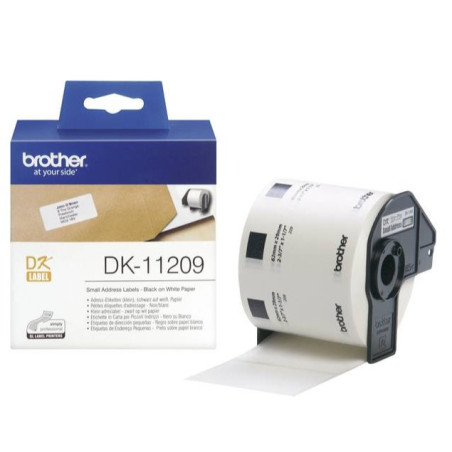 Brother DK11209 små adr. etiketter 29x62mm 800stk.
