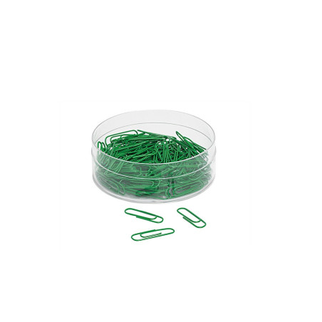 Clips plastovertrukne 27mm. 140 stk GRØN varenr. 901244304