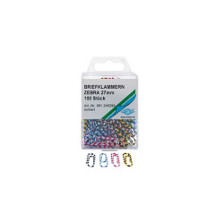 Clips plastovertrukne 27mm. 100stk zebra