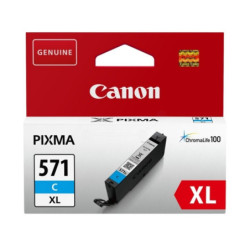 Blækpatron CLI-571C XL cyan blæk høj kap. 0332C001 Original Canon