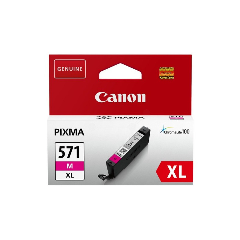 Blækpatron CLI-571M XL magenta blæk høj kap. 0333C001 Original Canon