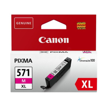 Blækpatron CLI-571M XL magenta blæk høj kap. 0333C001 Original Canon