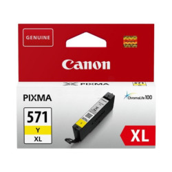 Blækpatron CLI-571Y XL Gult blæk høj kapacitet 0334C001 Original Canon