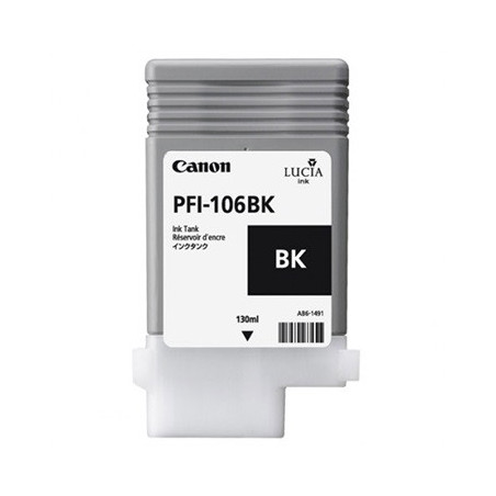 Blækpatron PFI-106BK sort blæk 6621B001AA Original Canon