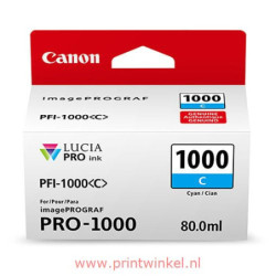 Blækpatron PFI-1000C cyan blæk 0547C001 Original Canon