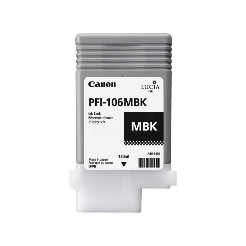 Blækpatron PFI-106MBK mat sort blæk 6620B001AA Original Canon