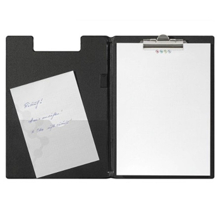 Clipboard A4 Sort. Med forside WEDO 57501