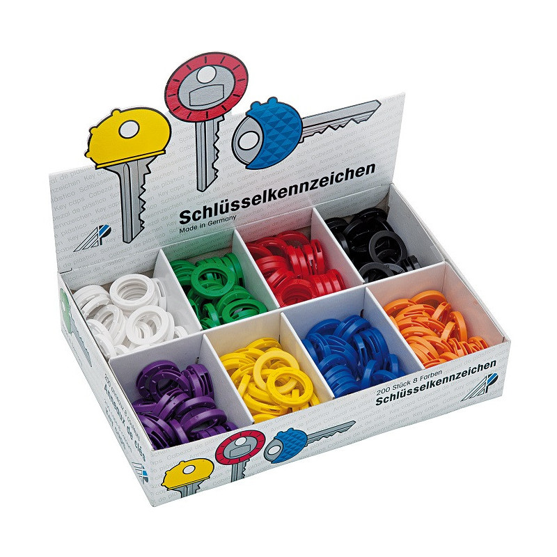 Plastring til nøgle - ass. farver - 200 varenr. 2628008 Plastring til nøgle - ass. farver - 200 varenr. 2628008