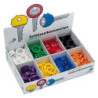 Plastring til nøgle - ass. farver - 200  varenr. 2628008