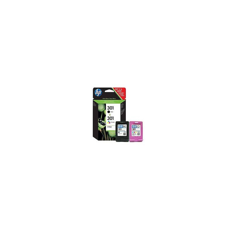 Blækpatroner HP nr. 301 Combo 2-Pack N9J72AE Original