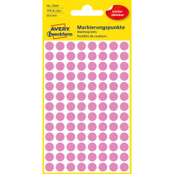 Avery 3594 Aftagelige runde pink farvekodingsdots