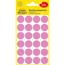 Avery 3599 Aftagelige runde pink farvekodingsdots