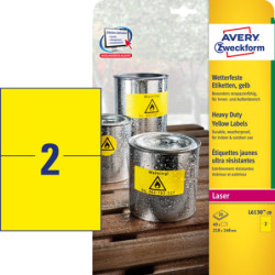 Avery L6130-20 Stærke etiketter gule